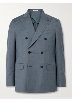 Boglioli - K-Jacket Slim-Fit Double-Breasted Unstructured Virgin Wool Suit Jacket - Men - Blue - IT 46