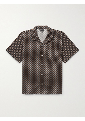 A.P.C. - Lloyd Convertible-Collar Printed Cotton Shirt - Men - Brown - XS