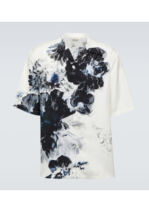 Alexander McQueen Dutch Flower silk bowling shirt