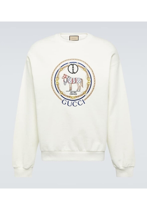 Gucci GG embroidered cotton jersey sweatshirt