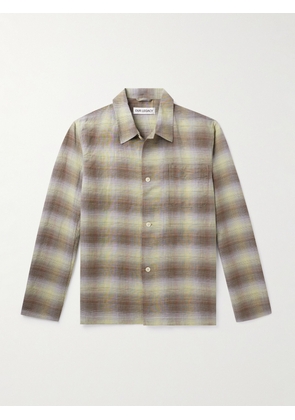Our Legacy - Checked Linen and Cotton-Blend Shirt - Men - Brown - IT 44