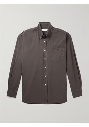 Our Legacy - Borrowed Button-Down Collar Oversized Cotton-Voile Shirt - Men - Brown - IT 44
