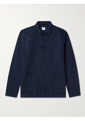 Sunspel - Cotton and Linen-Blend Twill Shirt Jacket - Men - Blue - S