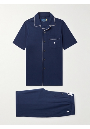 Polo Ralph Lauren - Slim-Fit Logo-Embroidered Cotton-Jersey Pyjama Set - Men - Blue - S