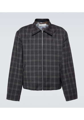 Our Legacy Mini checked wool and linen blouson jacket