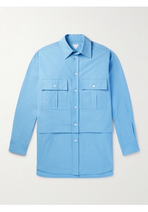 Bottega Veneta - Layered Cotton-Canvas Shirt - Men - Blue - IT 48