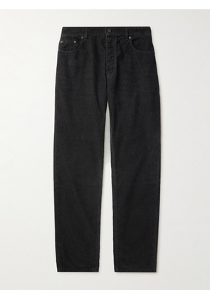 SAINT LAURENT - Straight-Leg Cotton-Corduroy Trousers - Men - Black - UK/US 28