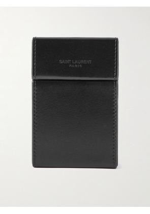 SAINT LAURENT - Leather Pouch - Men - Black