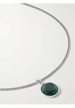 Marant - Alto Silver-Tone Turquoise Pendant Necklace - Men - Green
