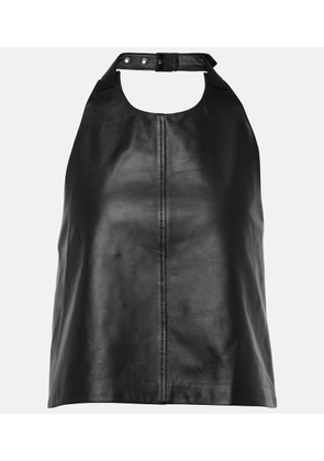 Wardrobe.NYC Halterneck leather top
