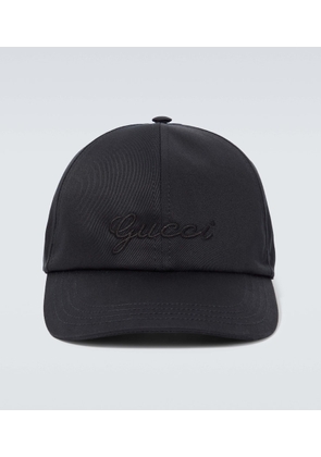 Gucci Logo-embroidered cotton baseball cap