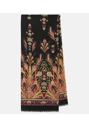 Etro Printed cashmere and silk-blend scarf