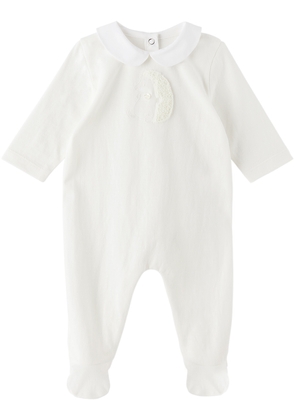 Tartine et Chocolat Baby White Jumpsuit & Comforter Toy Set