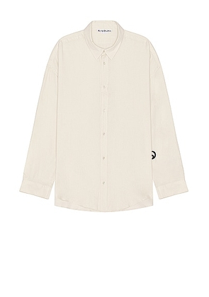 Acne Studios Long Sleeve Shirt in Off White - White. Size 46 (also in 48, 50).