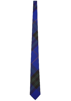 Burberry Check Pattern Tie in Knight Ip Check - Blue. Size all.