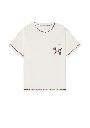 BODE Griffon Pocket T-shirt in White - White. Size L (also in S, XL/1X).