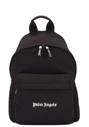 Palm Angels Cordura Logo Backpack in Black & White - Black. Size all.