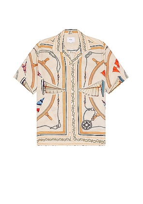 Rhude Rhude Nautica Silk Shirt in Multi - Beige. Size L (also in M, S, XS).