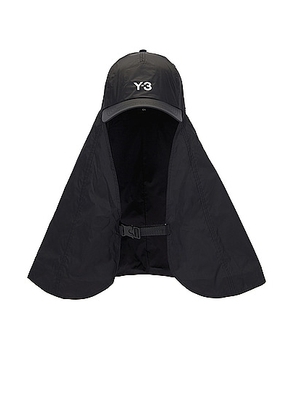 Y-3 Yohji Yamamoto Ut Hat in Black - Black. Size all.