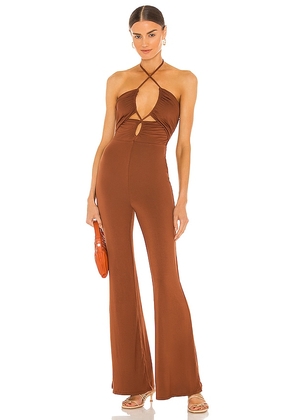 House of Harlow 1960 x REVOLVE Lorenza Jumpsuit in Brown. Size S, XL, XS.