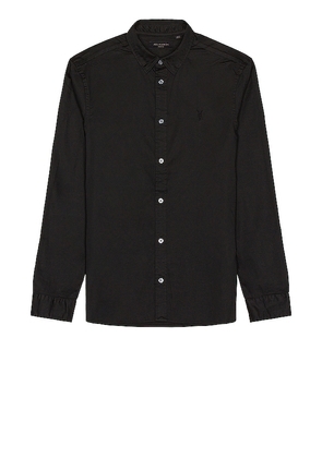 ALLSAINTS Hawthorne LS Shirt in Black. Size M, S, XL, XS.