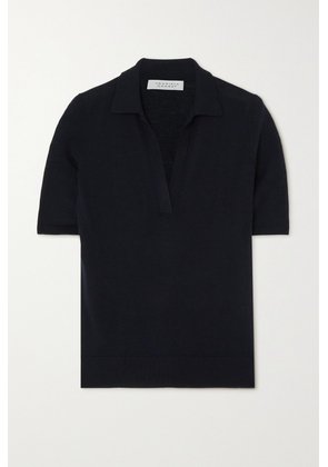 Gabriela Hearst - Frank Cashmere And Silk-blend Polo Shirt - Blue - x small,small,medium,large,x large