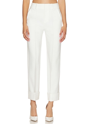 Alice + Olivia Ming Ankle Pant with High Cuff in White. Size 8.