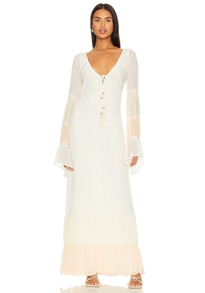 House of Harlow 1960 X Revolve Anne Maxi Dress in Ivory. Size XL, XS.