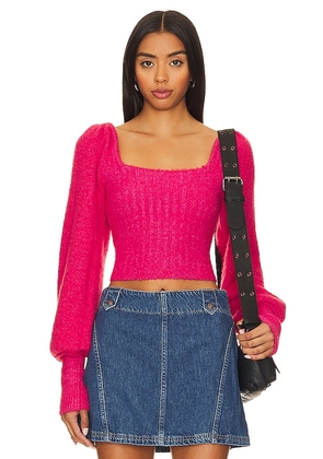 Free People Katie Pullover in Fuchsia. Size M, S, XL, XS.