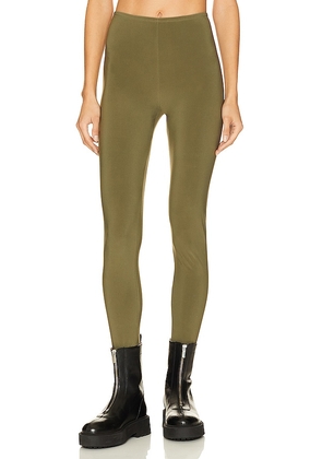 Norma Kamali Legging With Footsie in Army. Size S, XL, XS.