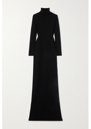 SAINT LAURENT - Cutout Wool Turtleneck Maxi Dress - Black - XS,S,M,L