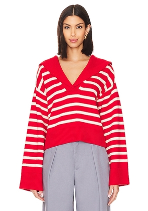 Lovers and Friends x Anja DujakoviÄ Niam Striped Sweater in Red. Size L, S, XL, XS, XXS.