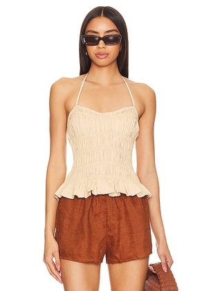 MAJORELLE Brice Top in Tan. Size M, S, XL.