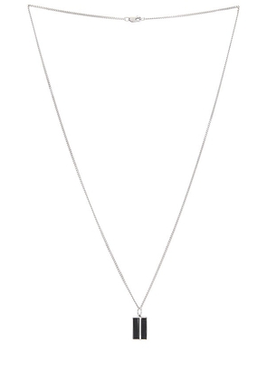 Miansai Duo Onyx Pendant Necklace in Metallic Silver. Size .