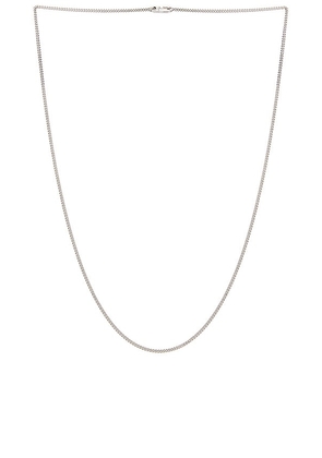 Miansai 2mm Mini Annex Chain Necklace in Metallic Silver. Size .