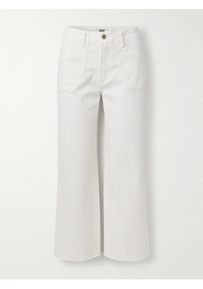 PAIGE - Anessa Cropped High-rise Wide-leg Jeans - White - 23,24,25,26,27,28,29,30,31,32