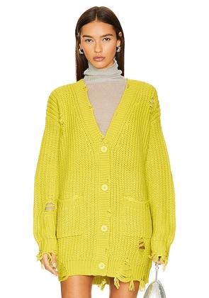 SER.O.YA Florence Sweater Cardigan in Yellow. Size S, XS.
