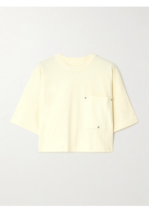 Bottega Veneta - Cropped Cotton-jersey T-shirt - Ivory - XXS,XS,S,M,L