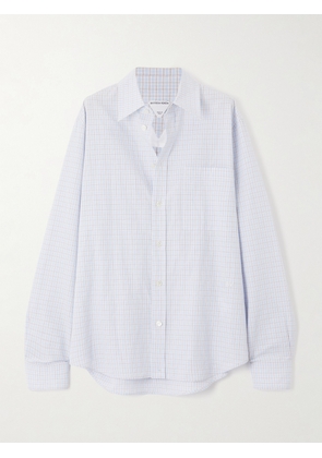 Bottega Veneta - Checked Cotton And Linen-blend Shirt - Blue - IT36,IT38,IT40,IT42