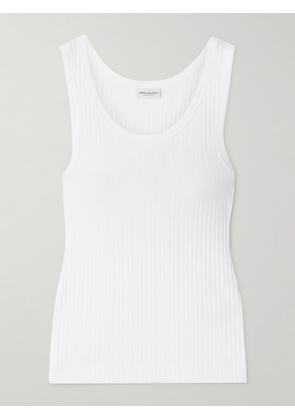 Dries Van Noten - Ribbed Cotton And Modal-blend Jersey Tank - White - x small,small,medium,large
