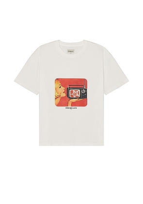 Wish Me Luck TV T-Shirt in White. Size L, S, XS.