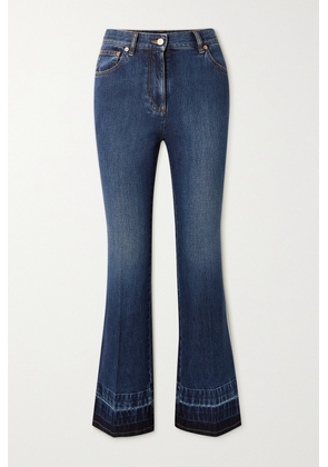 Valentino Garavani - Embellished High-rise Wide-leg Jeans - Blue - 25,26,27,28,29,30,31