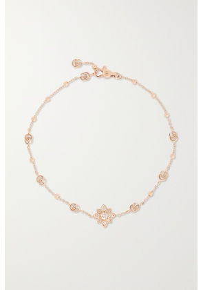 Gucci - Flora 18-karat Rose Gold Diamond Bracelet - 17,16