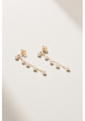 Mizuki - Two Way 14-karat Gold Pearl Earrings - One size