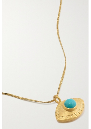 Pippa Small - 18-karat Gold, Cord And Turquoise Necklace - One size