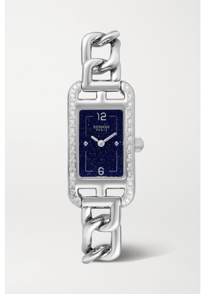 Hermès Timepieces - Nantucket 29mm Small Stainless Steel, Aventurine And Diamond Watch - Silver - One size