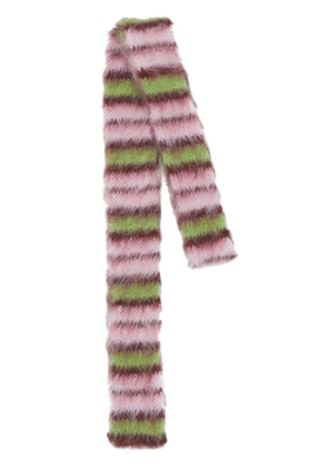 Marni striped mohair-blend scarf - Pink
