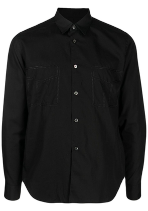 Black Comme Des Garçons pocket-detail cotton shirt