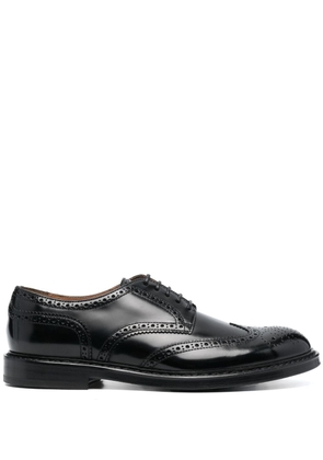 Doucal's polished-finish leather brogues - Black