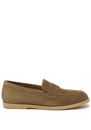 12 STOREEZ almond-toe suede loafers - Brown